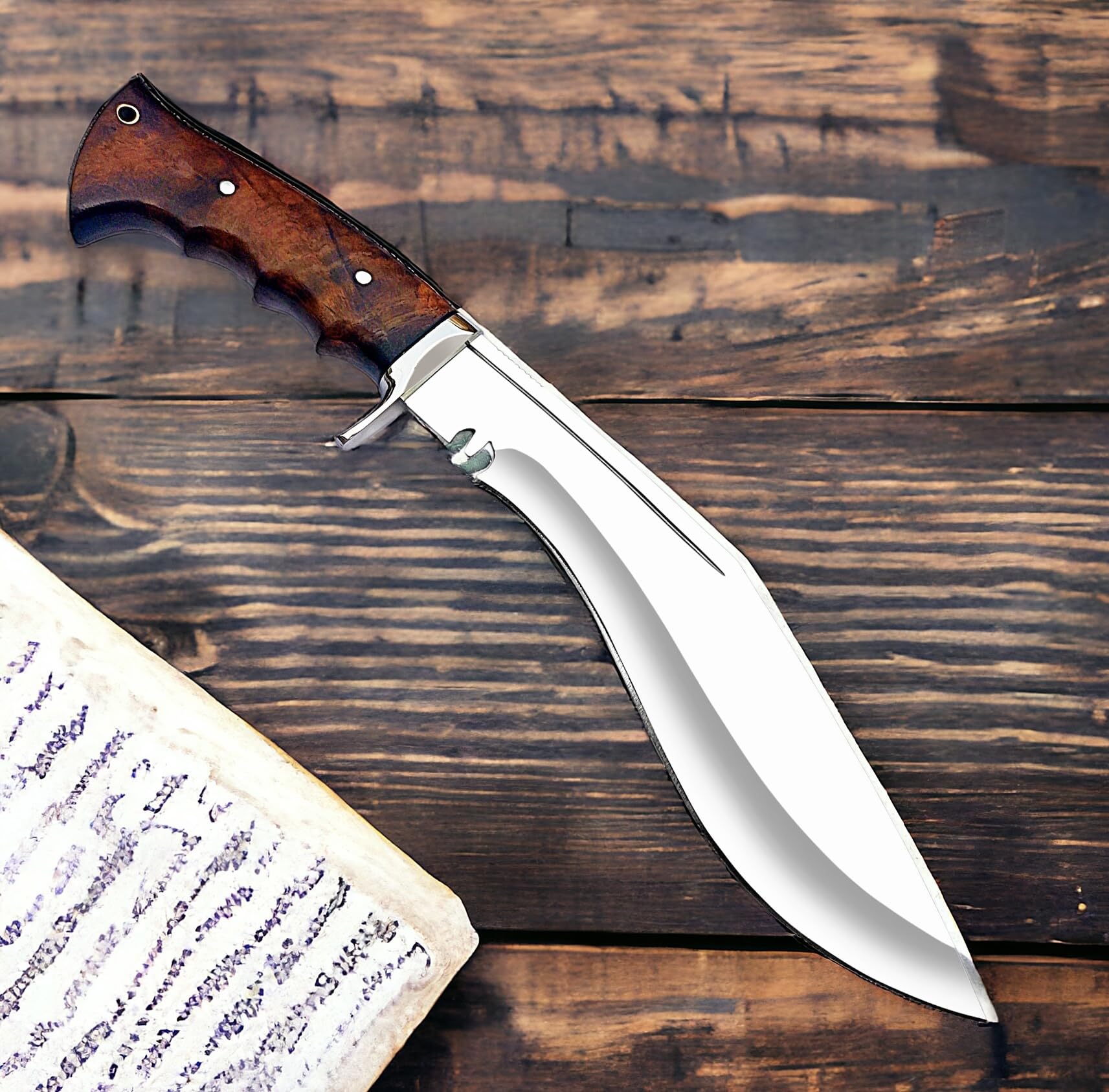 Poshland Fixed Blade Hunting Knife. Sturdy knife to last long fully hand-made with sheath included has been designed for exceptional performance - Survival, Camping, Tactical, and Outdoor Knife