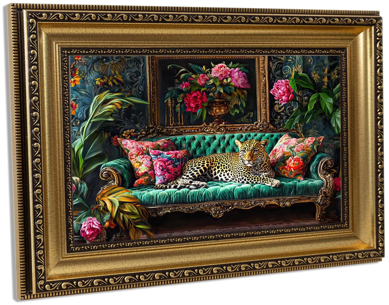 Photo 1 of UDGFPLED Jungle Leopard Canvas Wall Art
