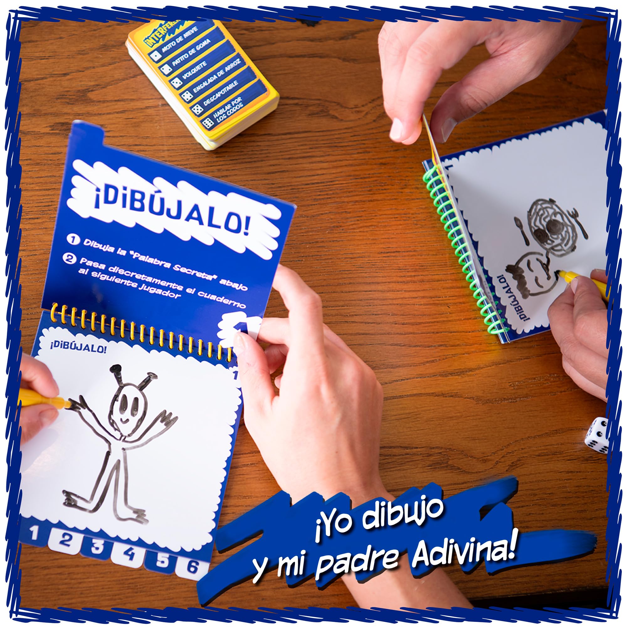 Bizak - Interferencias Juego de Mesa a Partir de 8 Años, Divertido y Rápido Juego de Dibujo de 4 a 6 Jugadores, Dibuja y Adivina los Conceptos Dibujados (64554499)