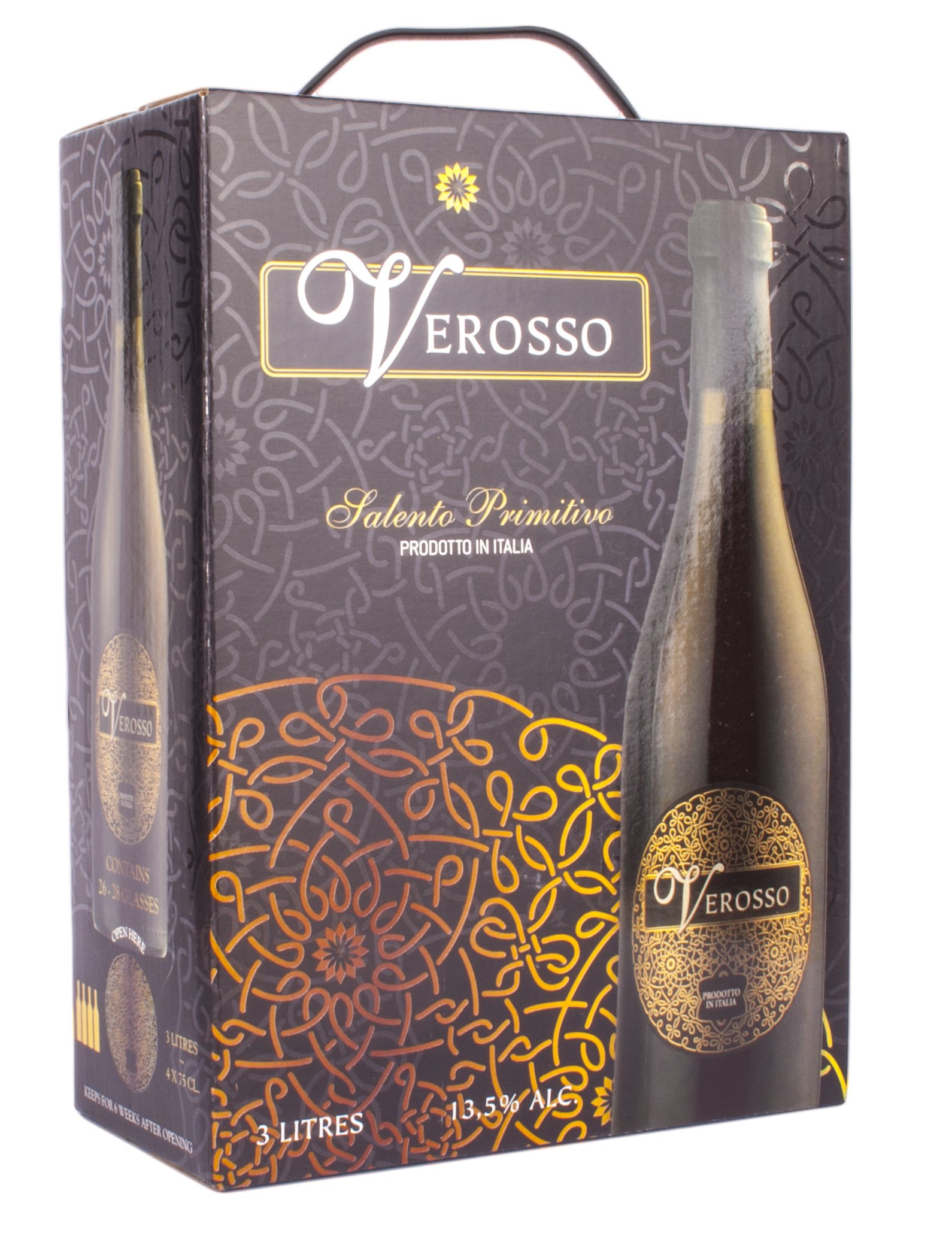 3L BAG in BOX Wein VEROSSO, Salento Primitivo 3,0l 13,5%