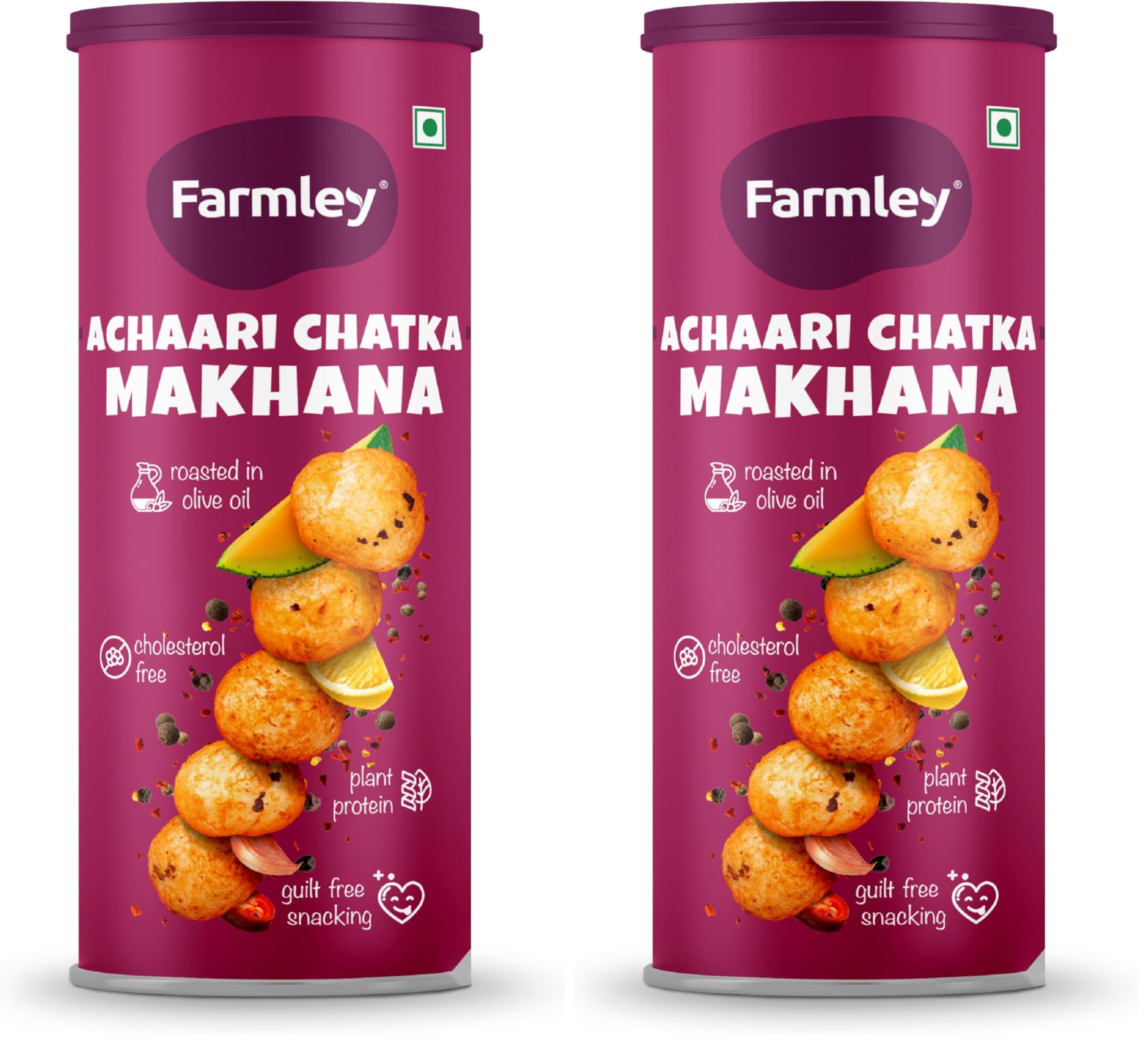 Farmley Roasted and Flavoured Makhana | Achaari Chatka Makhana | Namkeen Snacks & Puffed Snacks | Healthy Snack | Cholesterol & Gluten Free | Rich In Protein & Fiber | Roasted in Olive Oil - 77g Jar-image-35