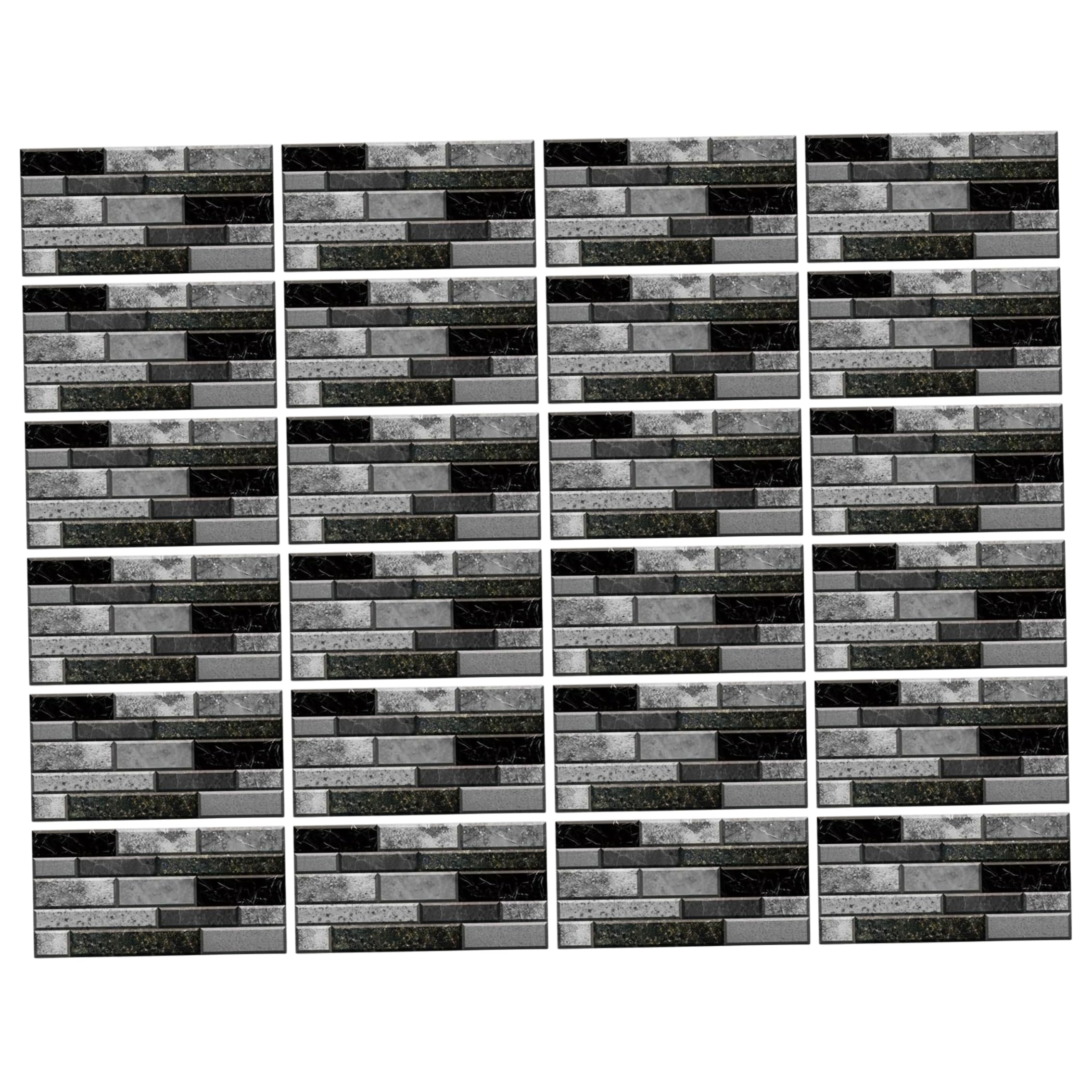 Elyebxj 24pcs Backsplash Tile, Vintage Peel And Stick Tile Backsplash, Waterproof & Oil-proof 3d Effect Stickers, 5.91×11.81inch