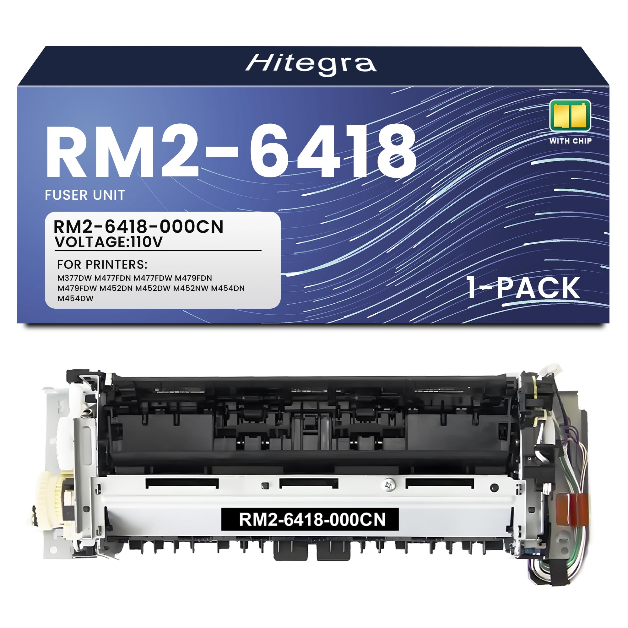 RM2-6418 RM2-6460 Fuser Unit RM2-6418-000CN RM2-6460-000CN Replacement for HP RM2-6418 Fuser for M455dn M452dn M452dw M452nw M454dn M454dw M377dw M477fdn M477fdw M479fdn M479fdw Printer, 1-Pack (110V)