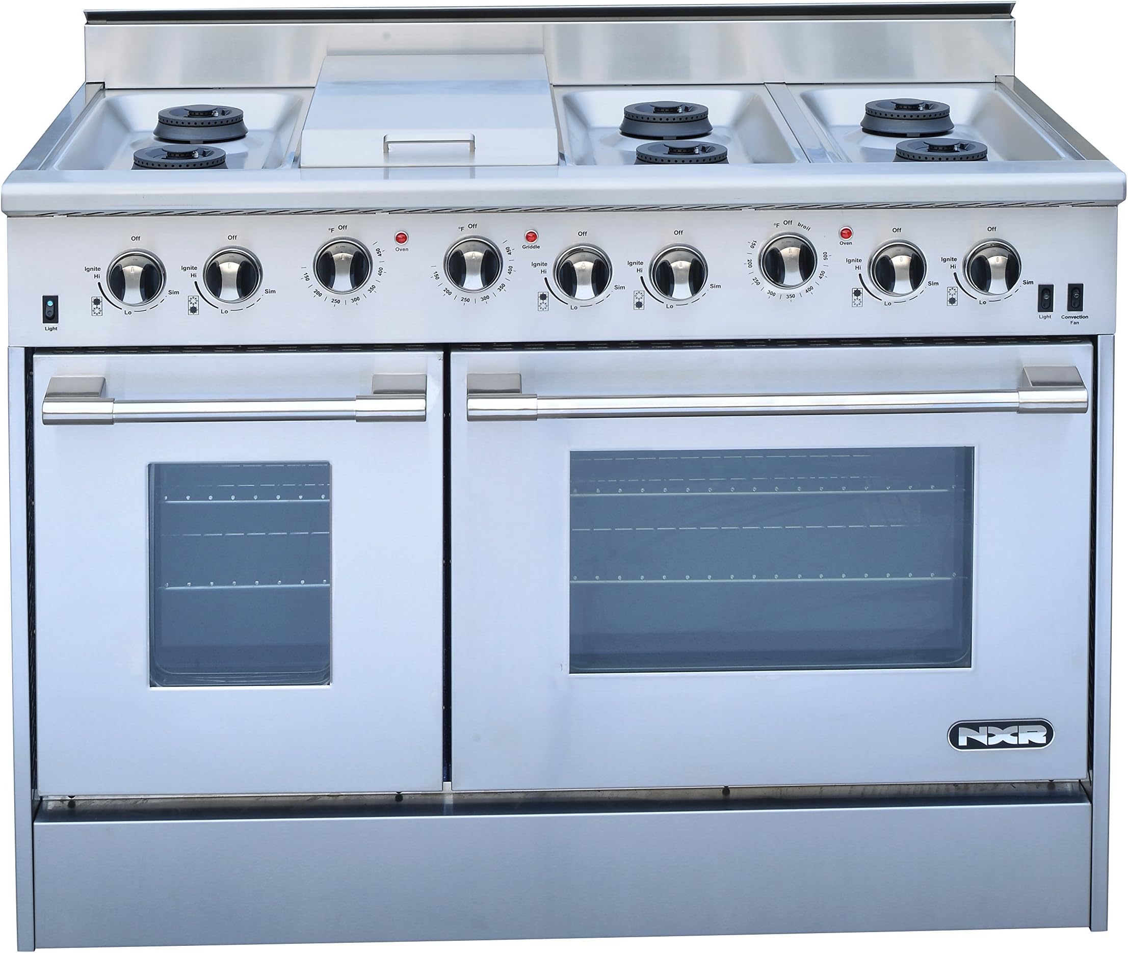 NXR DRGB4801 Professional Style Gas Range, 48", Stainless Steel