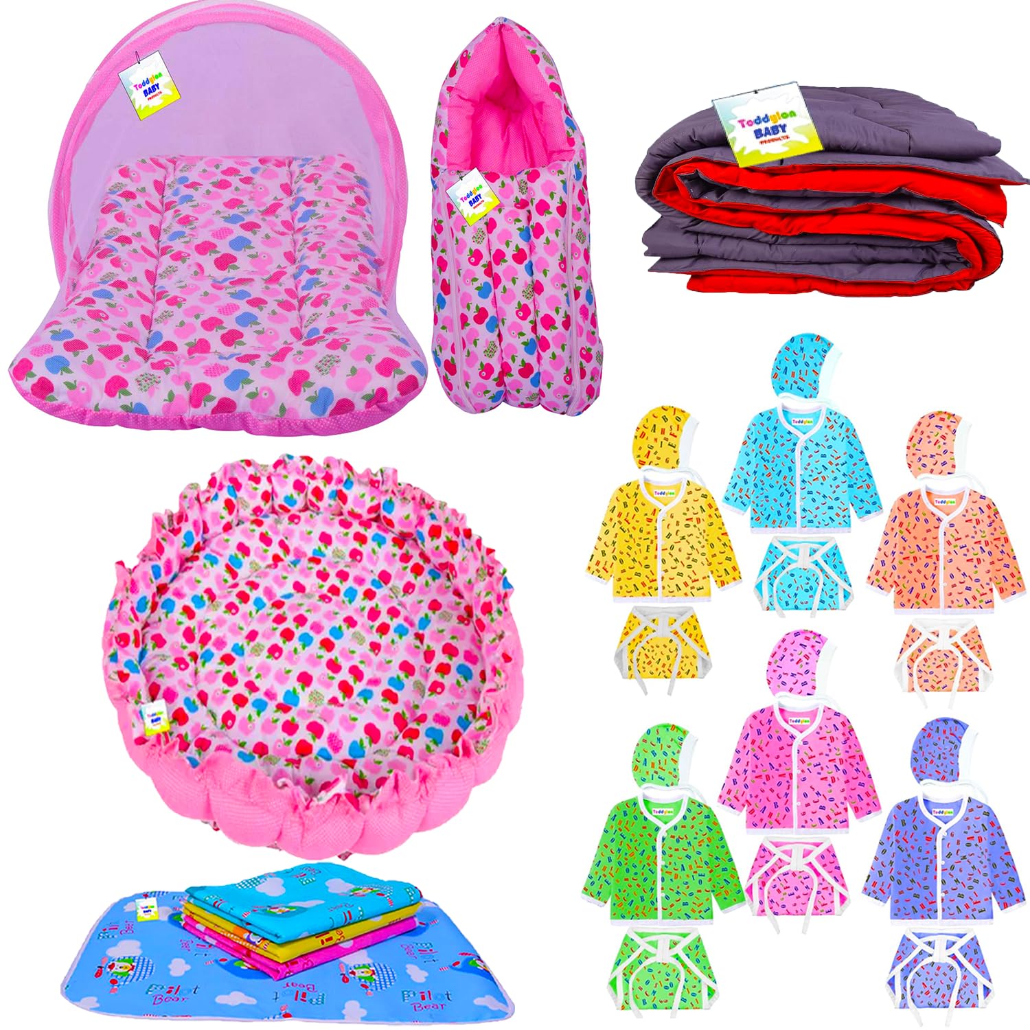 Toddylon Baby Gifts Set for New Born Unisex Clothing Gift Hamper