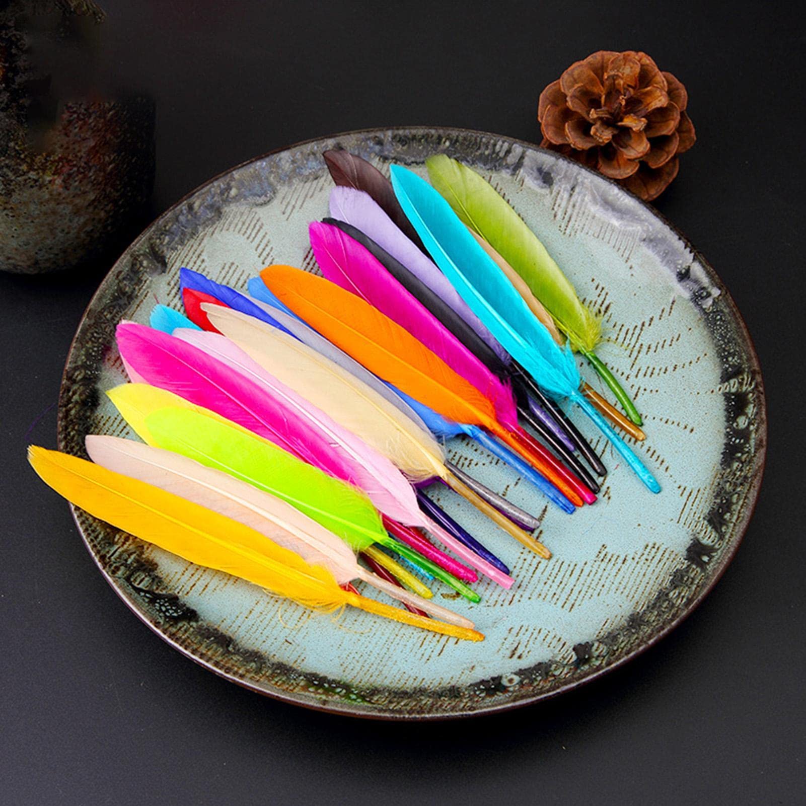 800 Bunte Federn Zum Basteln – 20 Regenbogenfarben, 7,6–12,7 Cm, Natürliche Federn, Für DIY, Dekoration & Kinder