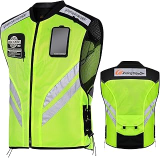 LVNRIDS Chaleco de Moto Seguridad Reflectante sin mangas para Motocicleta