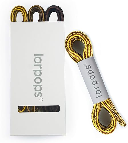 Miniatura 5 de lorpops Cordones redondos para botas 3 pares Cordones resistentes y duraderos para botas, botas de trabajo y zapatos de senderismo