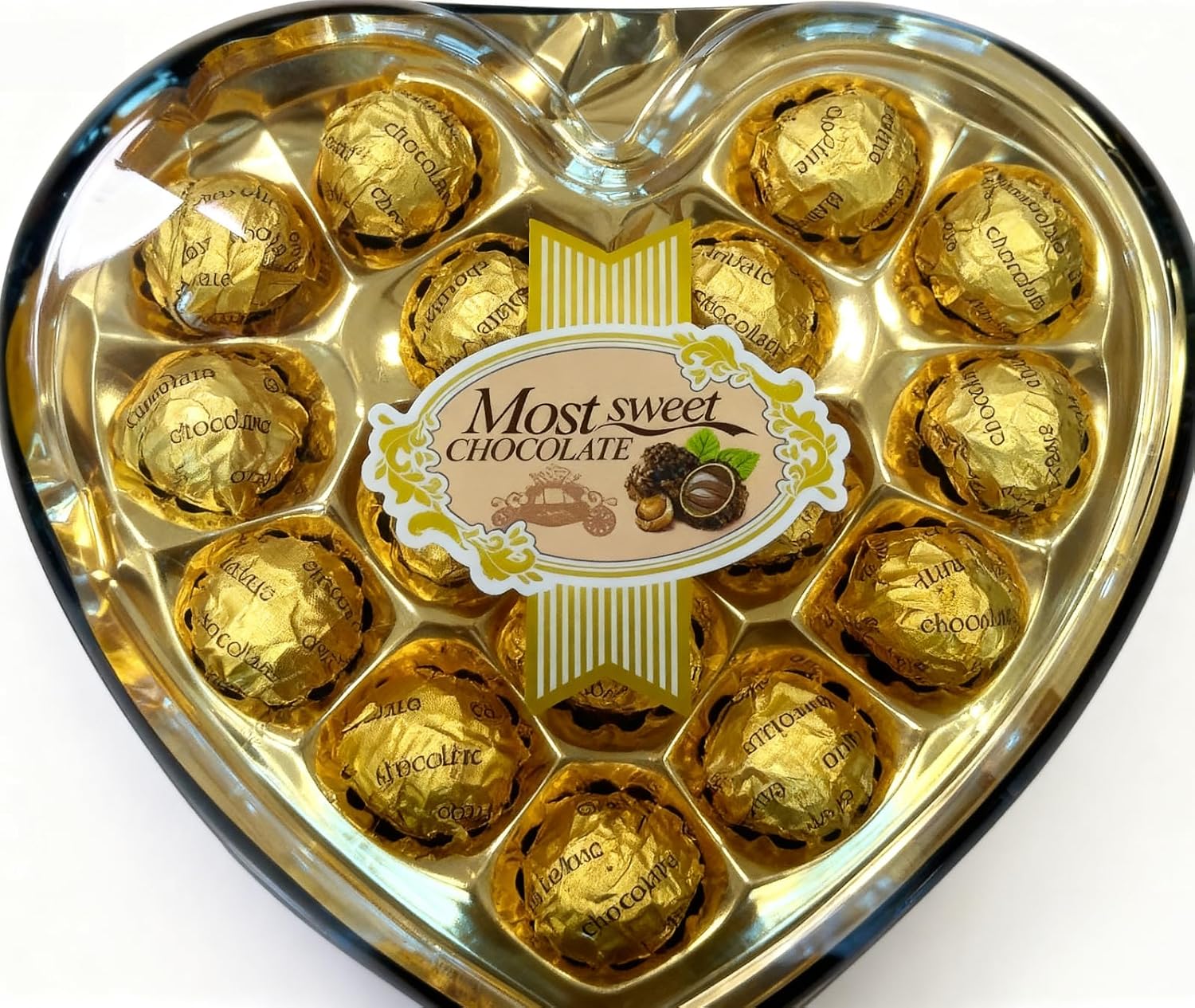 Golden Sands Ball Chocolate Filled Cocoa Crispy Rice Round Birthday Valentine's Day Halloween Christmas New Year Gift 160 g