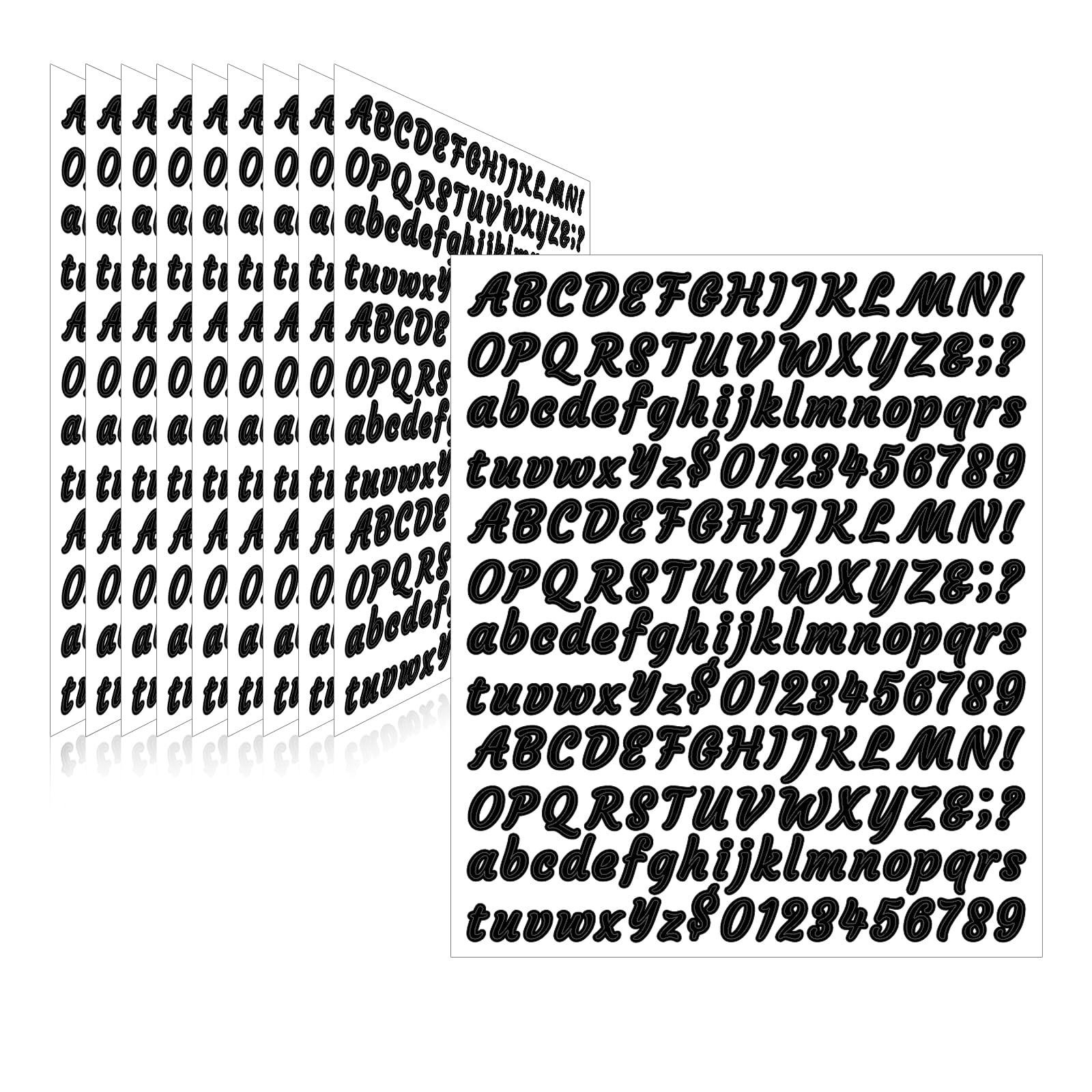 Letter Stickers,Mailbox Numbers,0.5 Inch Waterproof Vinyl Alphabet