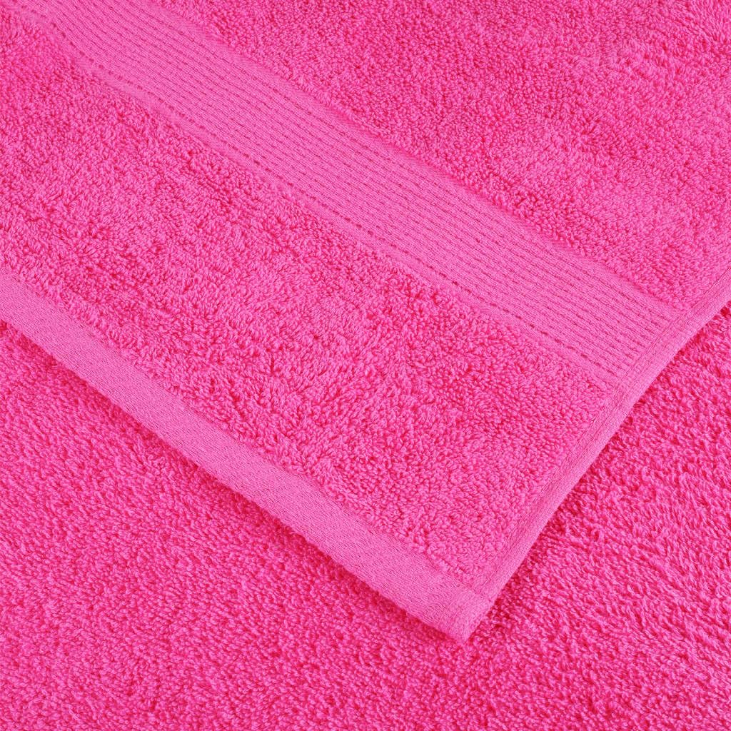 SOLUND - Juego de toallas de baño (10 unidades, 30 x 50 cm, 600 g/m²), color rosa
