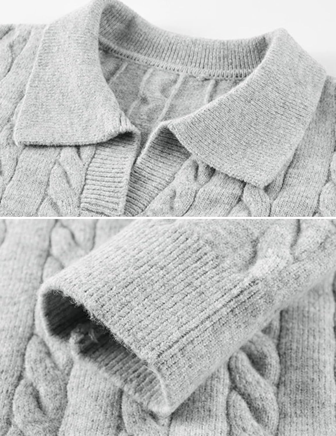 Vamtac Sweaters for Men Loose Cable Knit Sweater Casual Soft Pullover Knitted Tops Long Sleeve Winter Y2k Outfits - Image 6