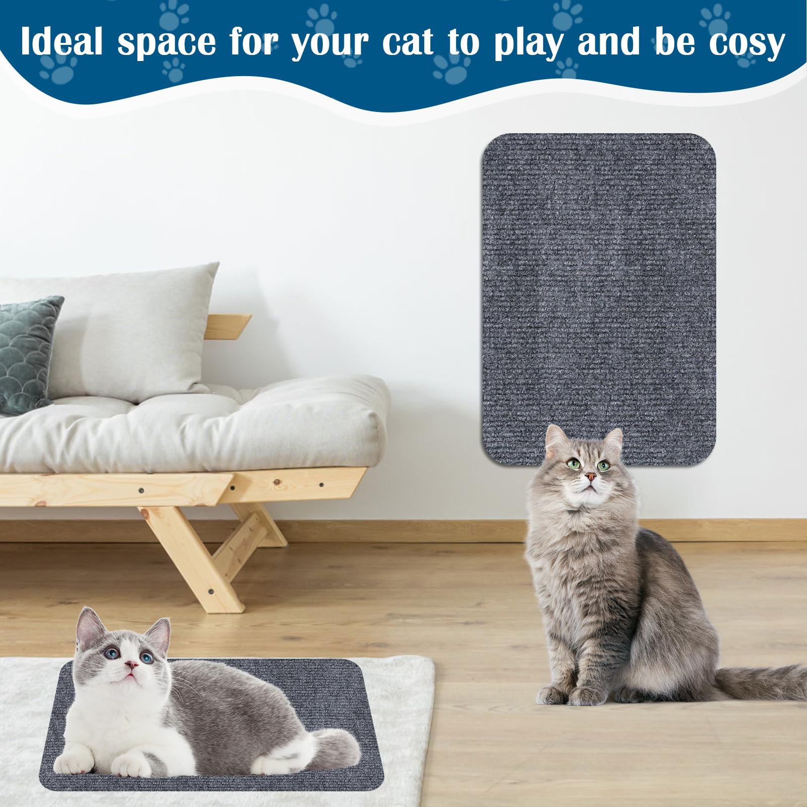 Rascador Para Gatos Protector De Sofá - Alfombra De Sisal Para Arañar, Horizontal O Vertical, Protege Muebles Y Patas