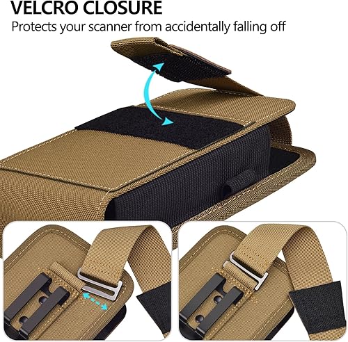 Miniatura 10 de Funda para escáner de código de barras para Zebra TC70x, TC70, TC72, TC75x, TC75, TC77, M60, MC67 Funda de transporte para cinturón (negro)