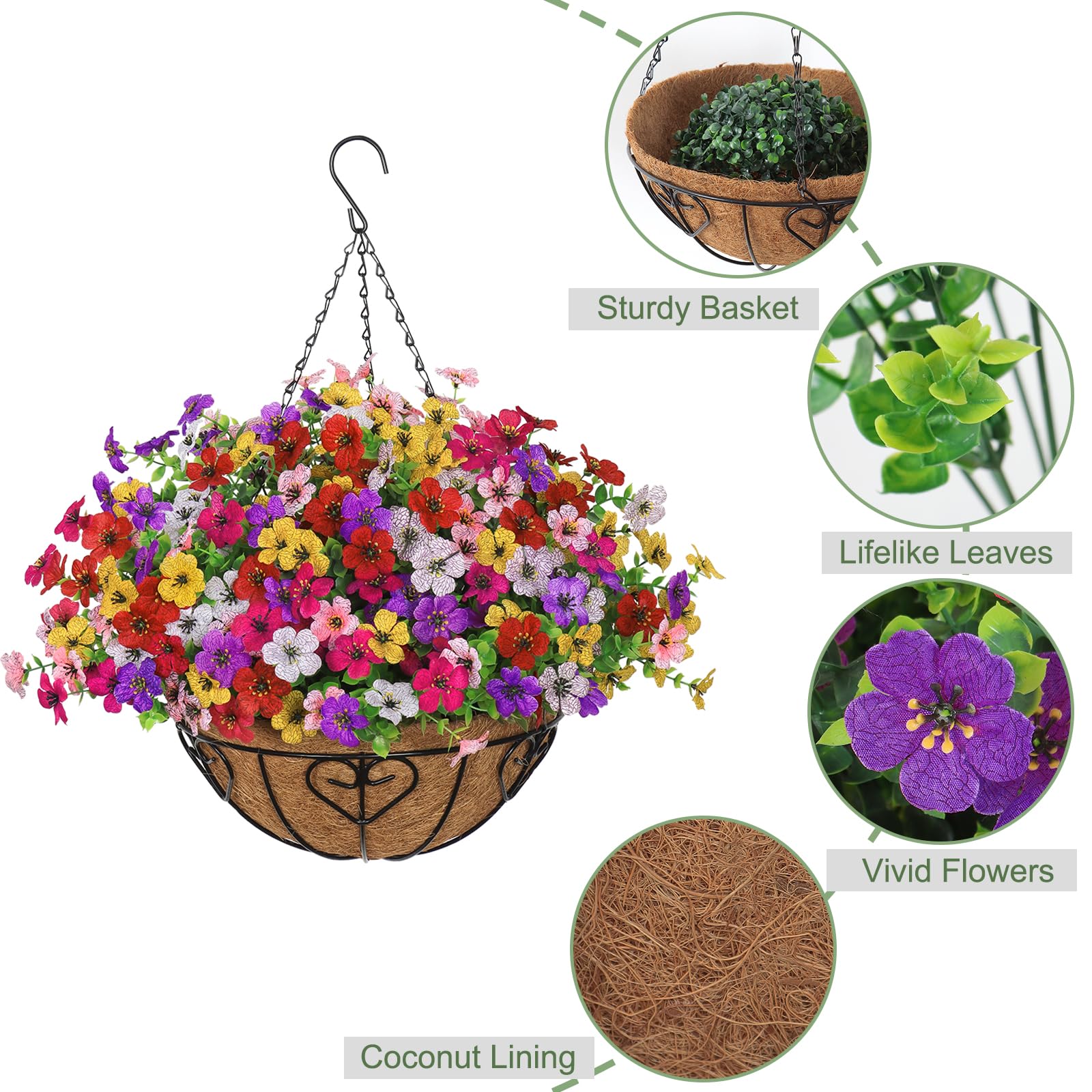 ^_^ Amazon.com: Alynsehom 1 Set Artificial Flowers with Hanging