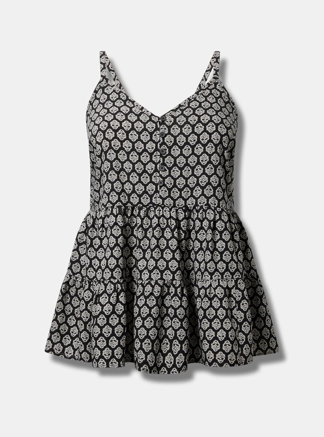 Torrid Women's Plus Size Challis Drop Waist Tiered Cami - Image 3