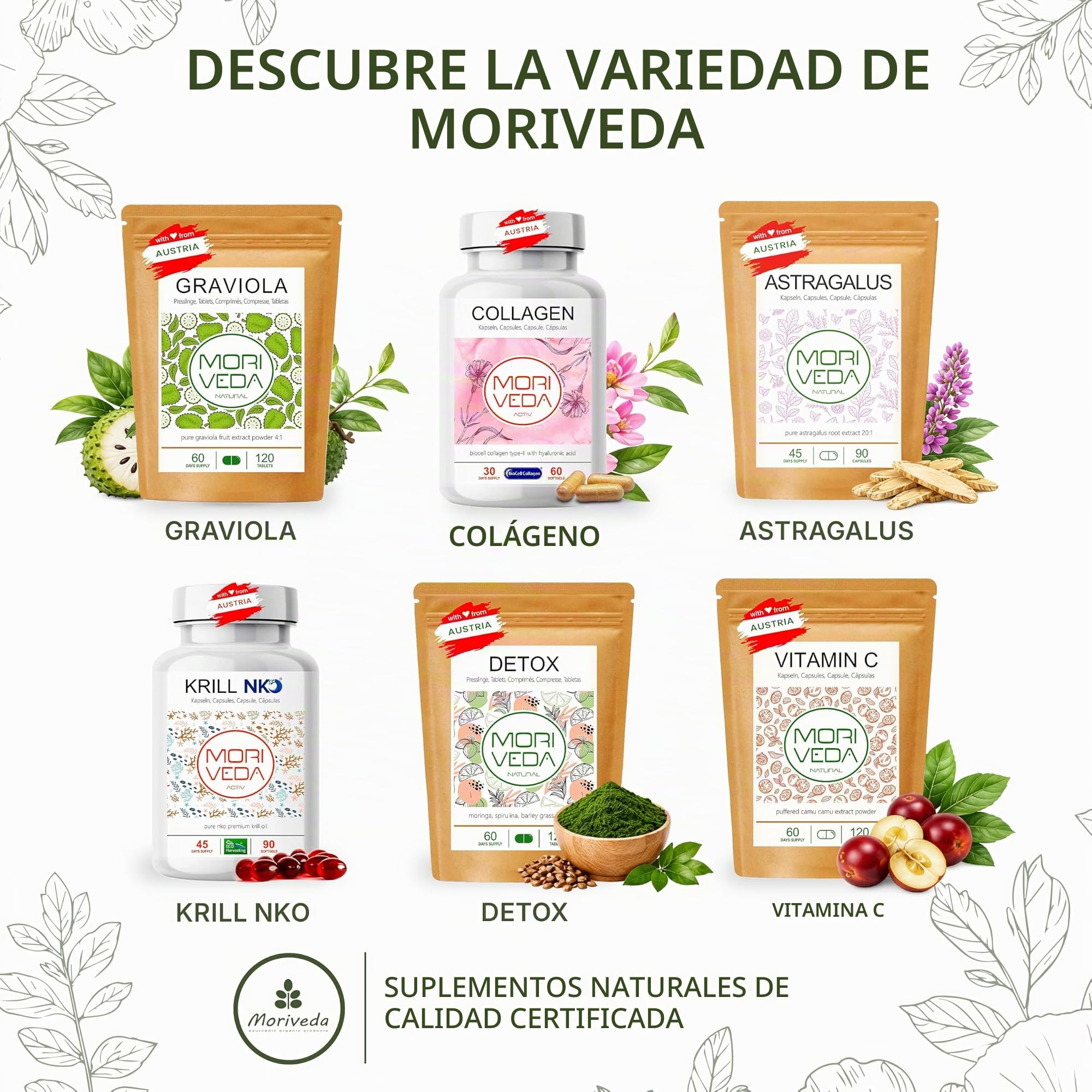 MoriVeda NEPTUNE Cápsulas de aceite de krill, suministro para 135 días, con omega 3, 6 y 9 (EPA/DHA), antioxidantes, vitamina E y colina, certificado por el MSC y sostenible, 3 x 90 cápsulas blandas