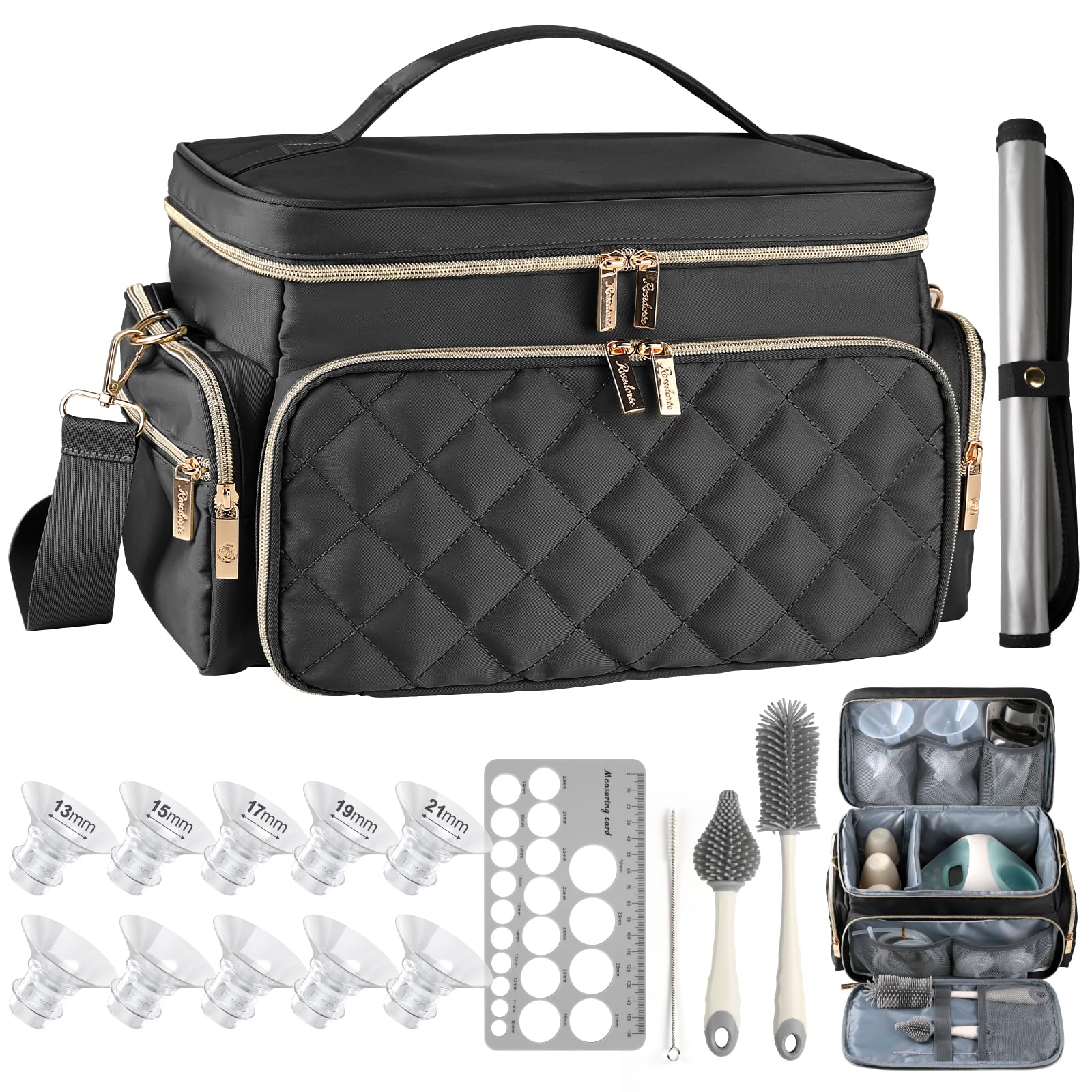 Breast Pump Bag Kit for Spectra S1/S2, Pumping Bag with Bottle Brush Set