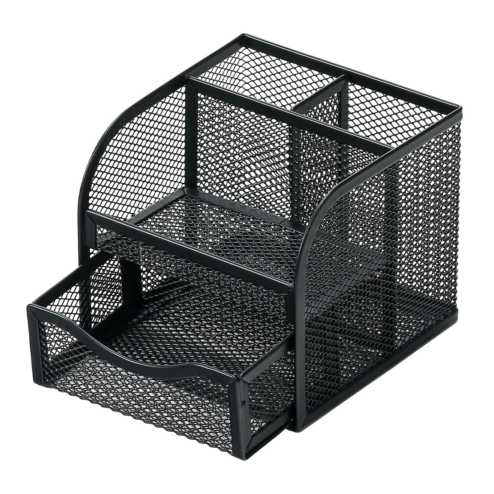 Organisateur de bureau compact en métal pour résoudre le manque de place et de tiroirs