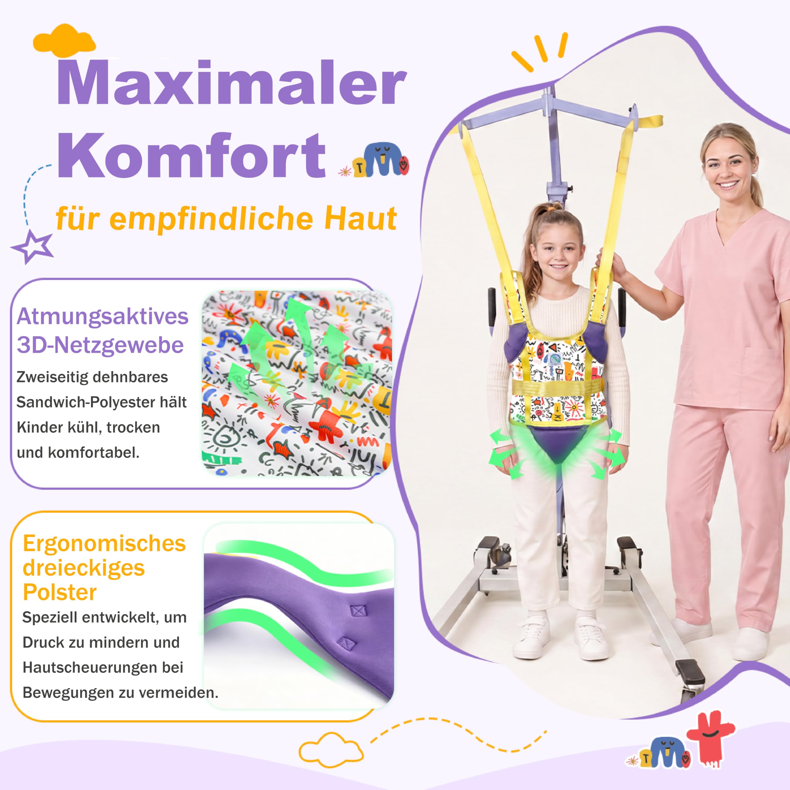 Hebe-Schlinge für Patienten, geeignet zum Gehtraining bei Kindern