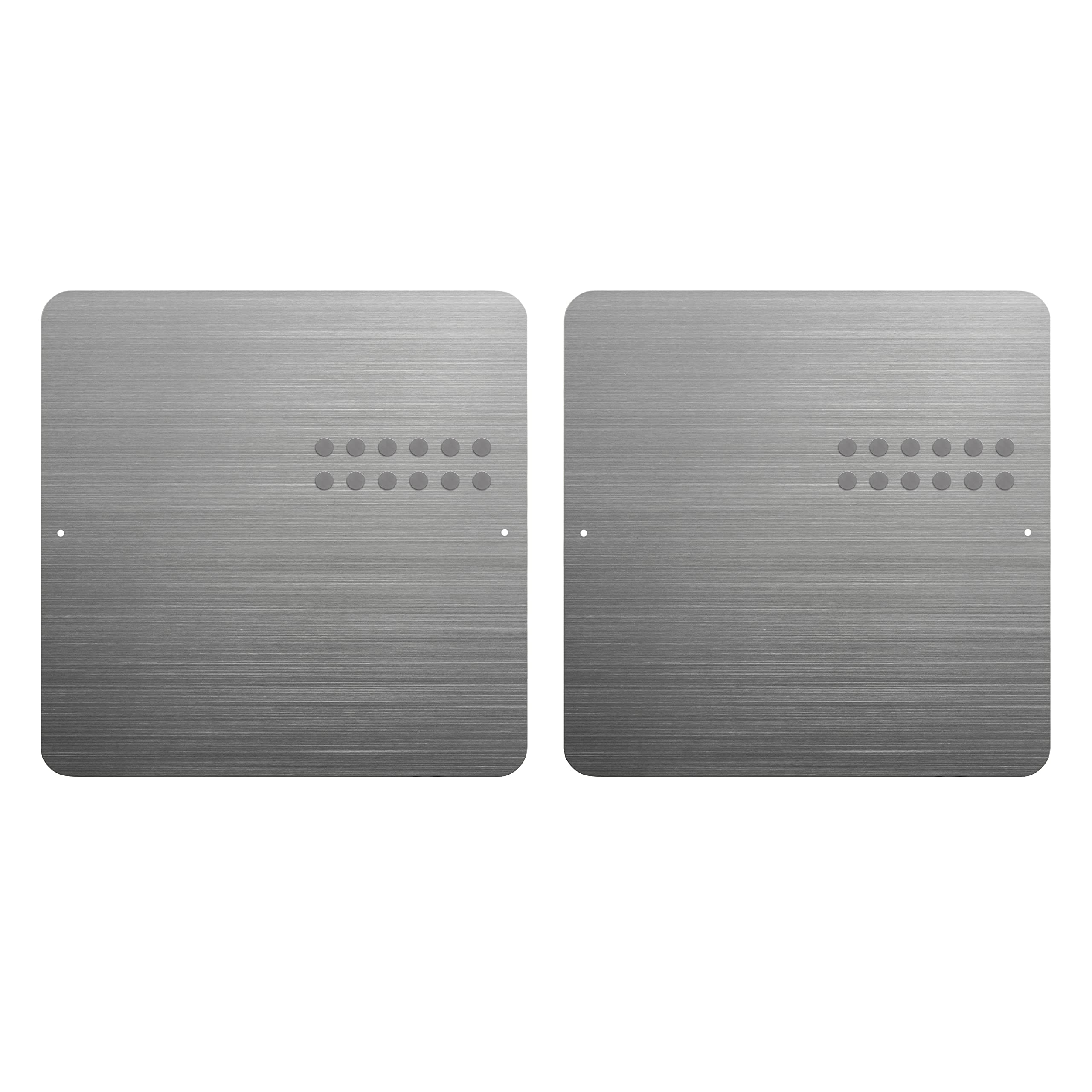 Three by Three Seattle 12 x 12 Inch Metal Frameless Magnetic Bulletin Board with 12 Magnets for Memos, Photos, Lists, and More in Office, Home, or