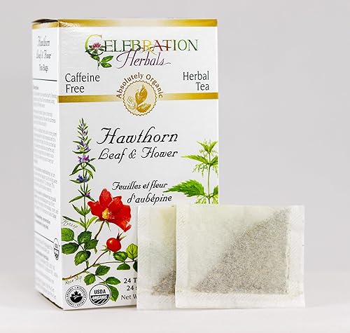 Miniatura 2 de CELEBRATION HERBALS Hawthorn Leaf & Flower Organic 24 Bolsa, 0.02 libras