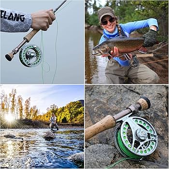 Sougayilang Fly Fishing Reel,Large Arbor With Diecast Aluminum Body Reel-5/6 ,7/8 Weights