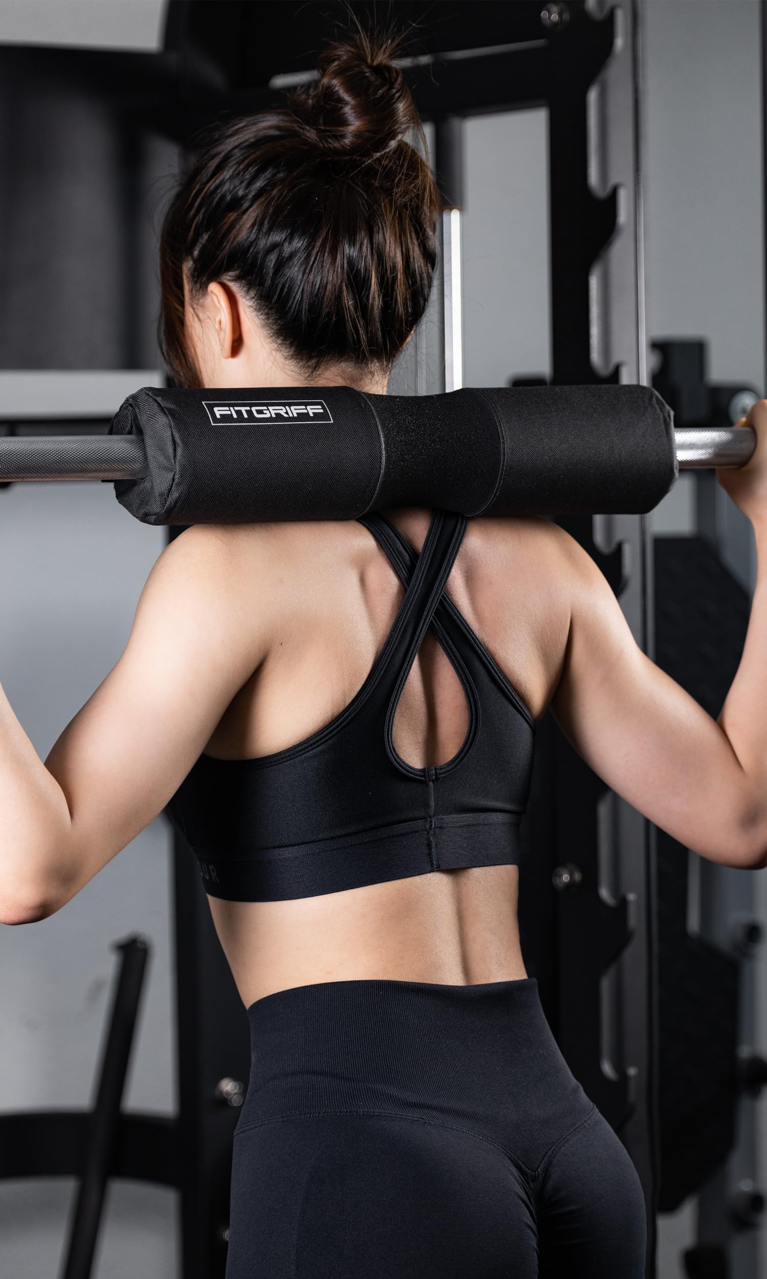 Fitgriff® Cuscino Bilanciere Hip Thrust con Chiusura a Strappo, Cuscinetto Barra per Squat, Hip Trust, Barbell Pad Palestra, Protezione Collo & Spalle