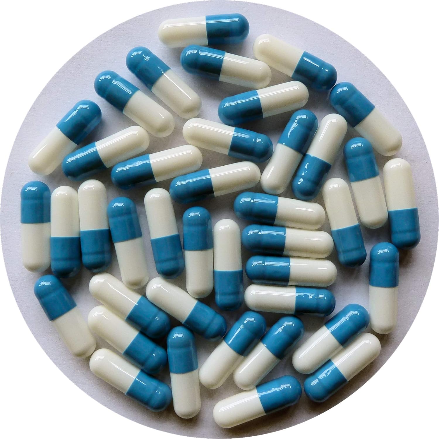 The Alchemists Apothecary Empty Gelatine Capsules Blue White Size 1