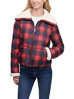 levi's men's sherpa trucker jacket red tibetan plaid