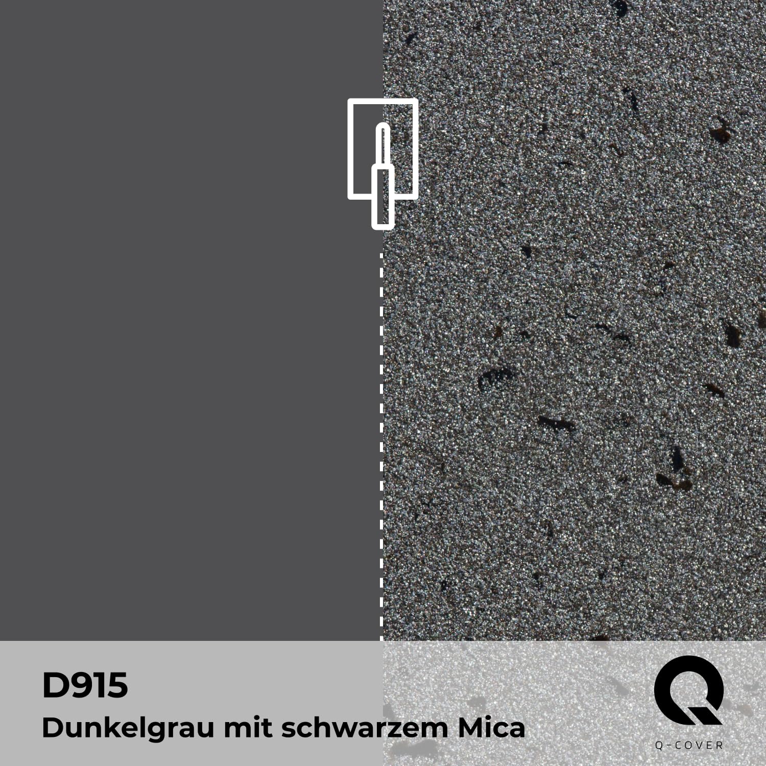 Quarzgrund für Dekorativer Putz mit Mica Dunkelgrau D915 15KG | Acrylatdispersion Grundiermittel Innen & Außen für Wände und Decken Grundierung Schutz Mosaikputz ca. 0,3-0,4 KG/m2