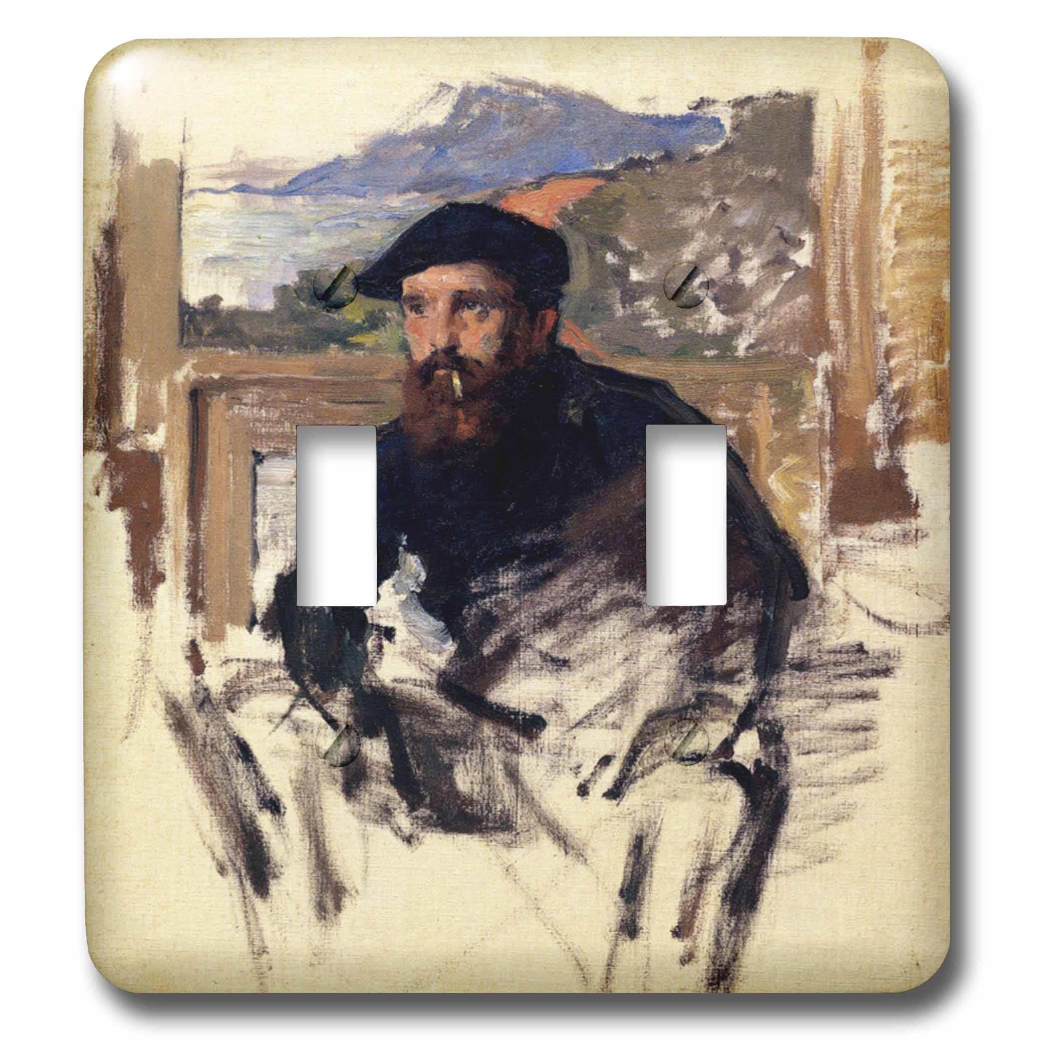 Peinture Claude Monet 1884 double interrupteur bascule multicolore plaque de décoration lsp_179216_2