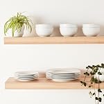 Amazon Basics 18-Piece White Dinnerware Set, Dishes, Bowls, Service for 6
