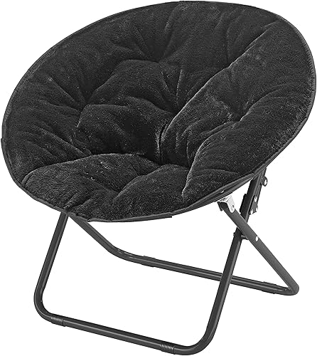 Heritage Kids Silla plegable de piel sintética de 23 pulgadas, cómodo asiento de felpa suave, ligero, portátil, para dormitorio, sala de juegos,