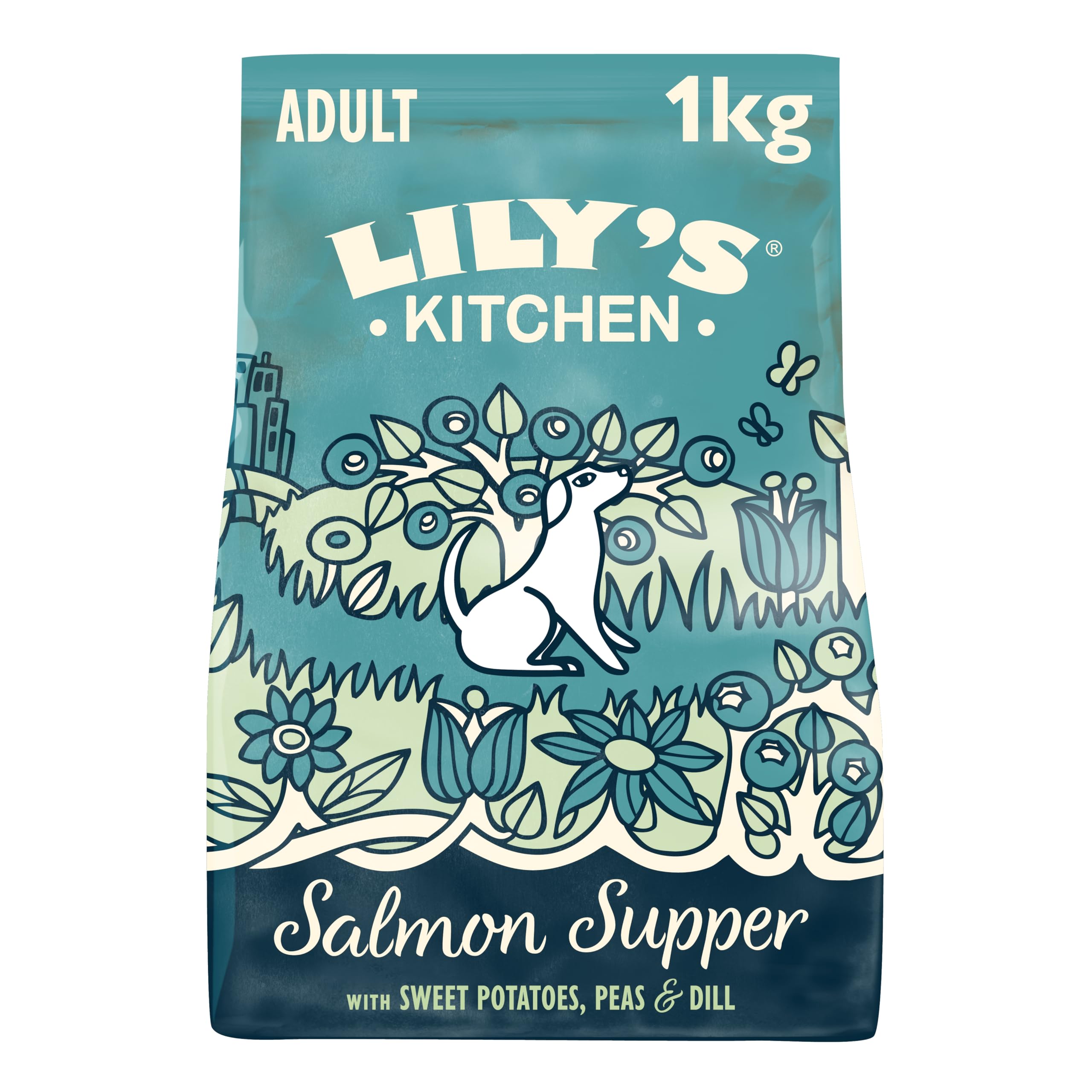 LILY'S KITCHEN Salmon Supper Adult Dog Dry Food - 1KGLILY'S KITCHEN Salmon Supper Adult Dog Dry Foo…