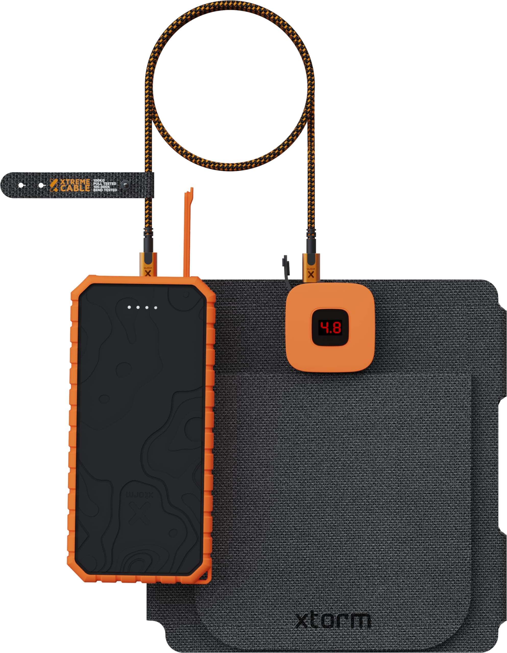 Xtorm SolarBooster, Panneau Solaire de 28W, Pliable, Panneau Solaire Portable, Panneau Solaire Flexible, Monocristallin EFTE, Extérieur, Énergie Solaire
