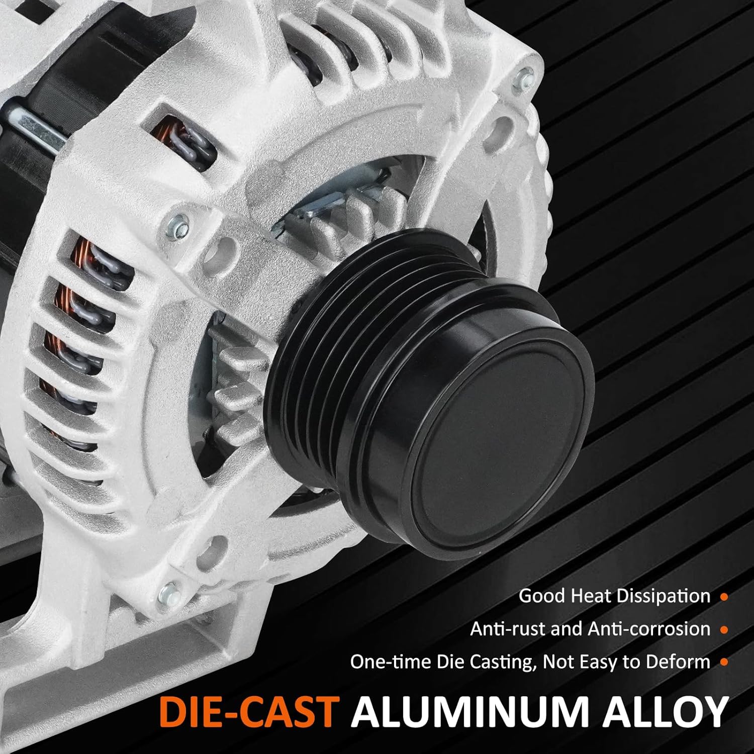 Automotive Alternator Replacement fit for 2018-2020 Chevrolet Traverse: New 12V 150A 5-Groove Car Alternator for 2014 2015 Cadillac CTS,2013-2015 ATS,2017-2020 Buick Envision,104211-8170, 22892568