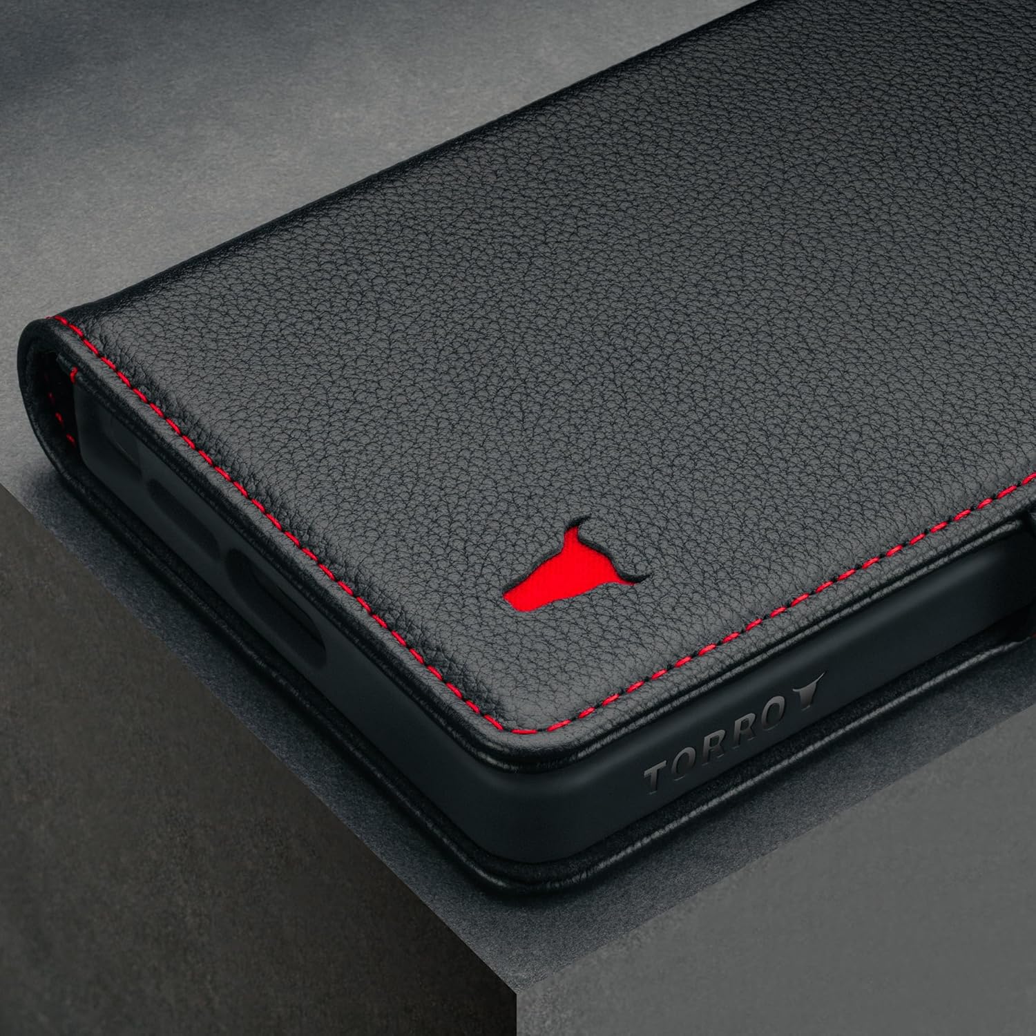 TORRO Premium Leather Case Compatible with Samsung Galaxy S25 Ultra 5G (6.9”) 2025 – Genuine Leather Wallet Flip Folio Case with Kickstand and Card Slots (Black) | 6.9", 2025, Genuine Leather, with Kickstand, and Card Slots