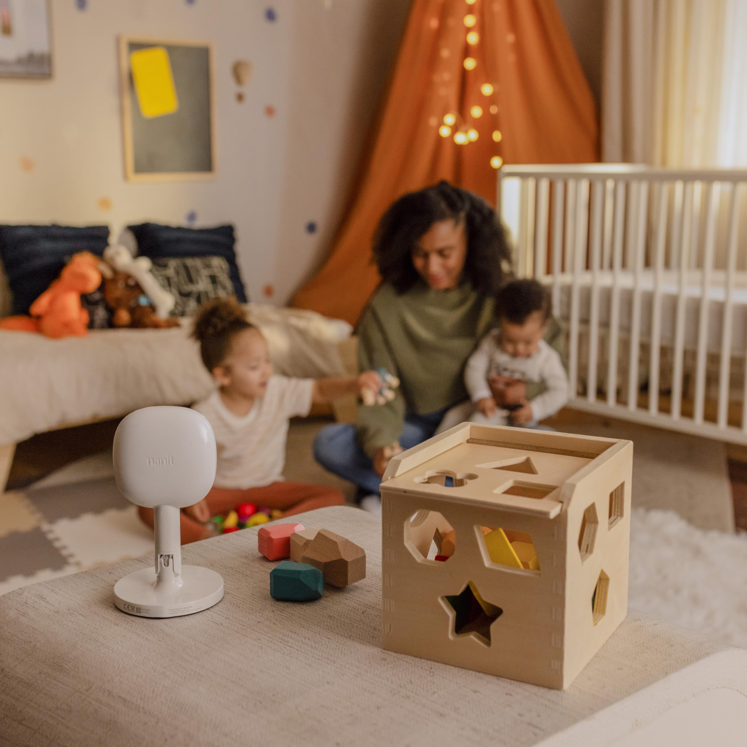 Nanit Pro Babyphone Caméra, Support et Bande - Caméra Bébé - 1080p Vidéo & Audio Bidirrectionnel - Blanc (Nanit Pro + Support Flexible)