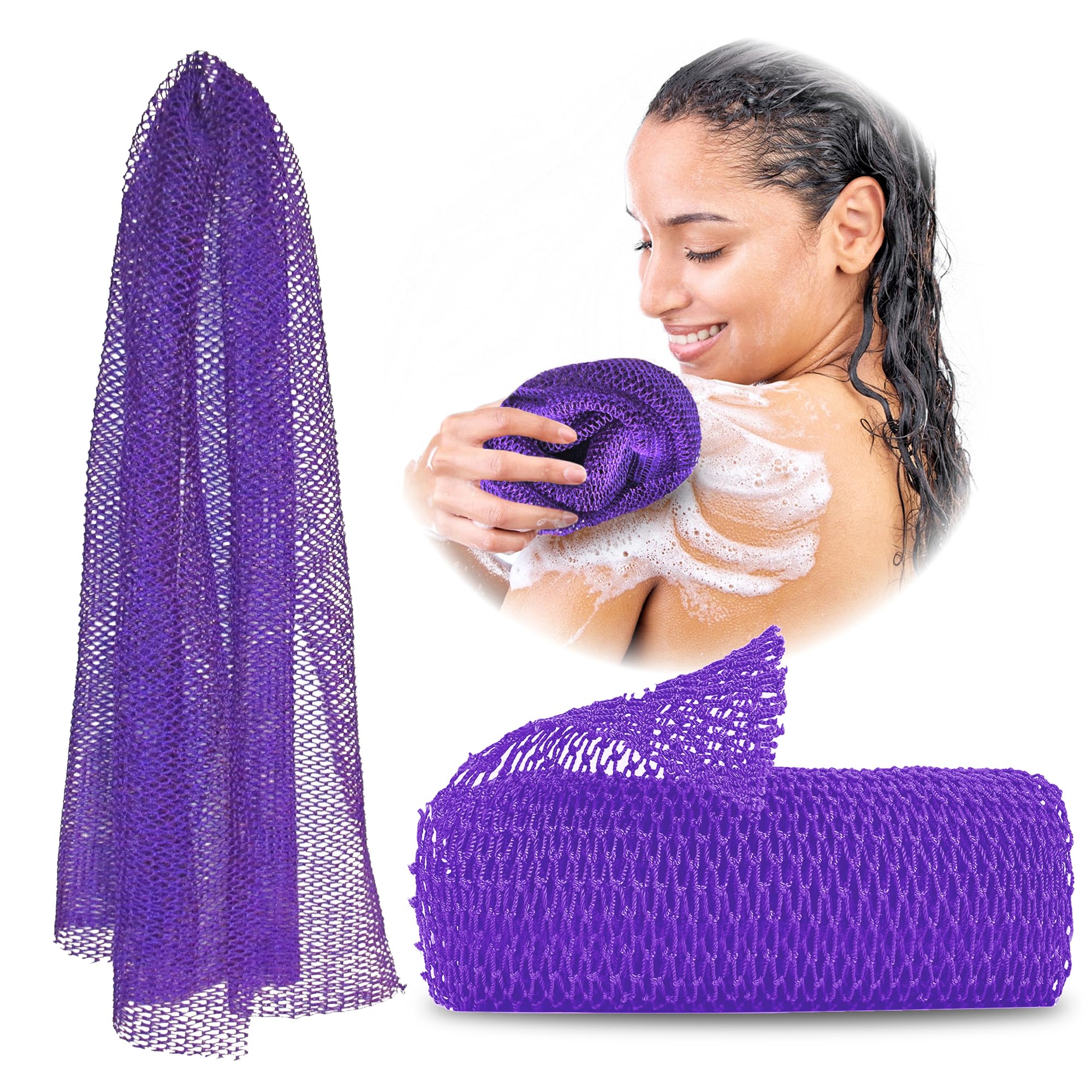 Adeton African Mesh Cloth, Long Mesh Sponge, Body Exfoliator, Body Exfoliator, 17 Colors Sapo, Shower Bath Accessories, Back Feet Scalp Scrub