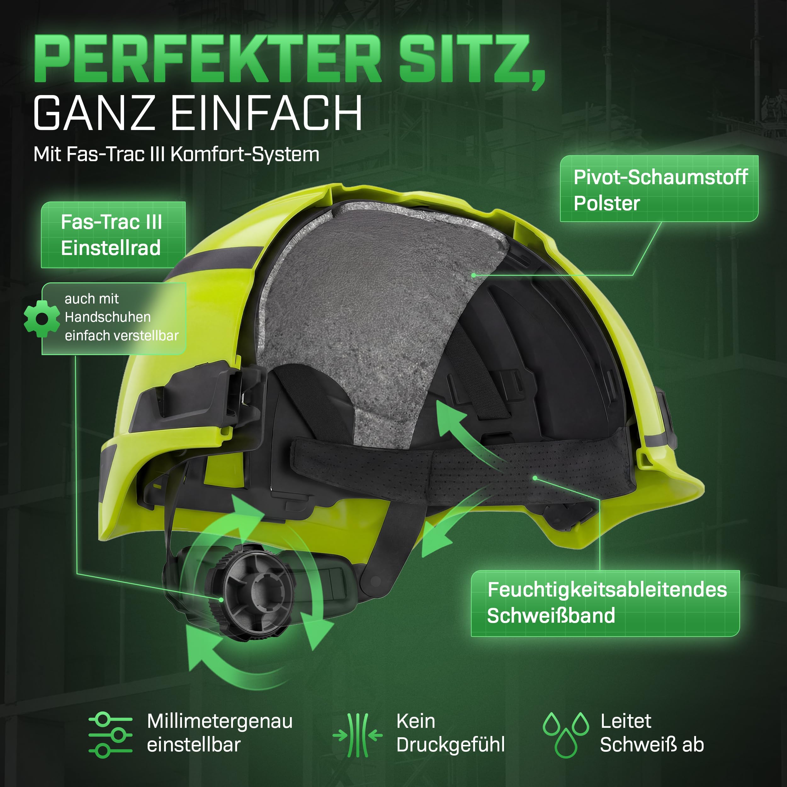 MSA V-Gard H1 Novent Casque de chantier – Casque de protection non ventilé pour chantier et électricien – Casque conforme à la norme DIN EN 397 pour le travail