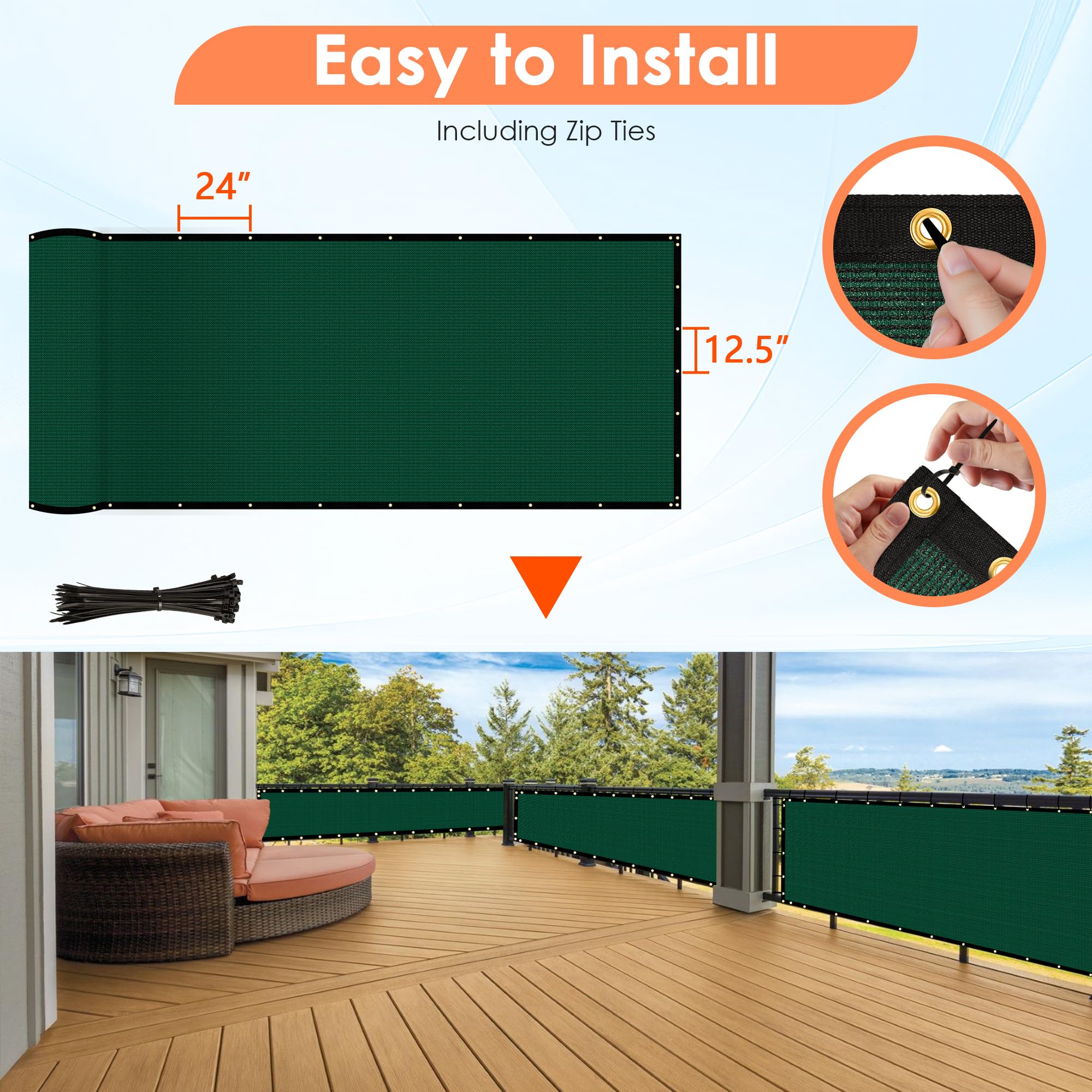 Amazon.com: iCover 4x25ft Privacy Screen Fence, Outdoor Fencing