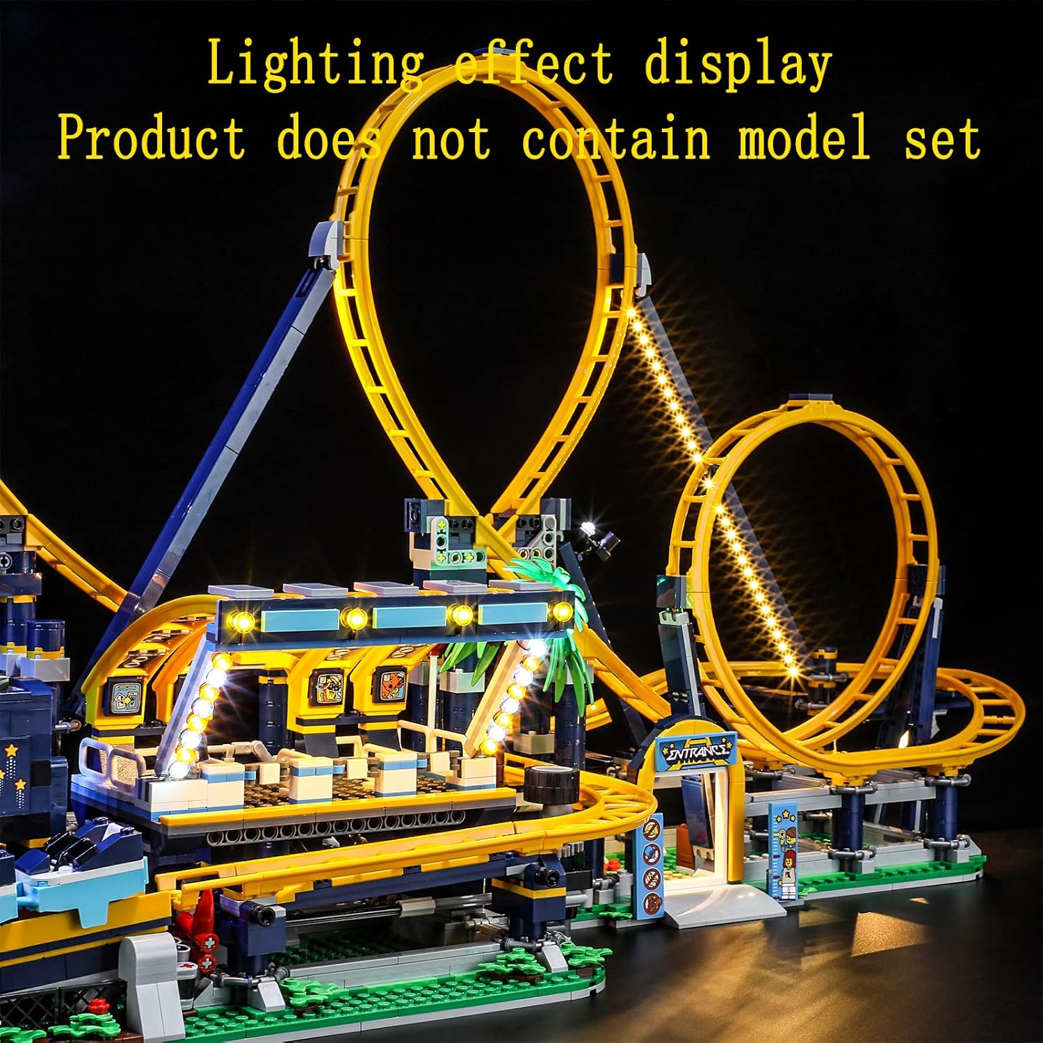 LED Light Kit Compatible with Lego Loop Coaster - Lighting Set for Creator 10303 Building Model (Model Set Not Included)