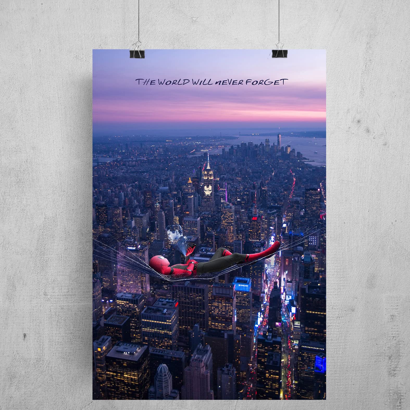 REDCLOUD Spiderman poster for wall for Home room decor with self adhesive