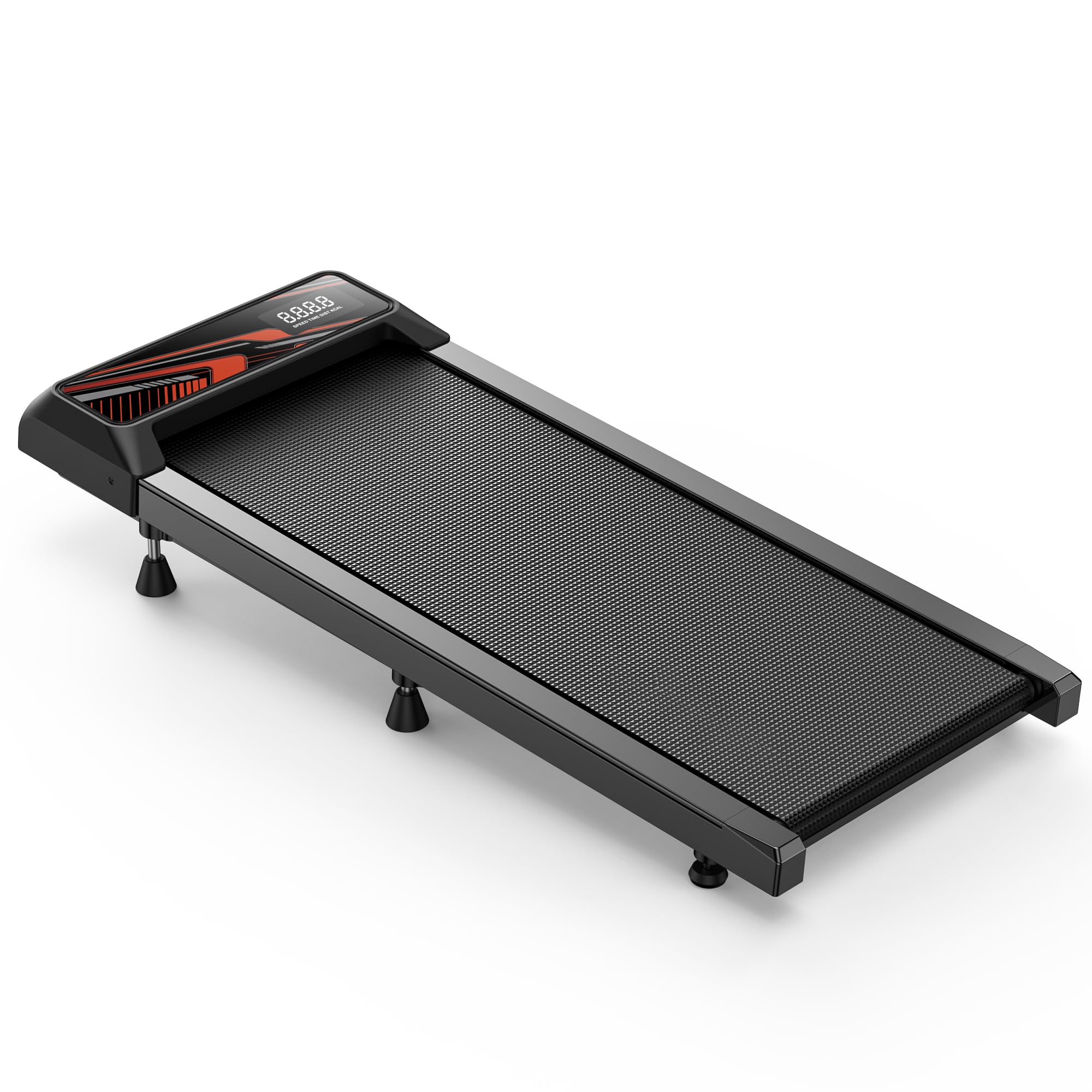 Walking Treadmill Pad with Adjustable 8% Incline for Home Office Black