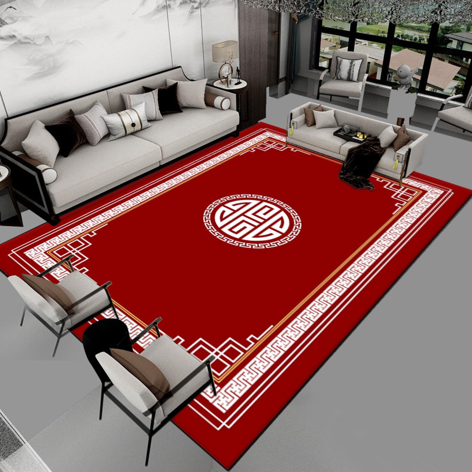 Felpudo Entrada Casa Rojo Blanca Alfombra Salon Lavable Alfombra Entrada Casa Exterior Poliéster Felpudo Exterior Lluvia Suave Alfombras de Habitacion Salon Antideslizante Tapete 100x150cm