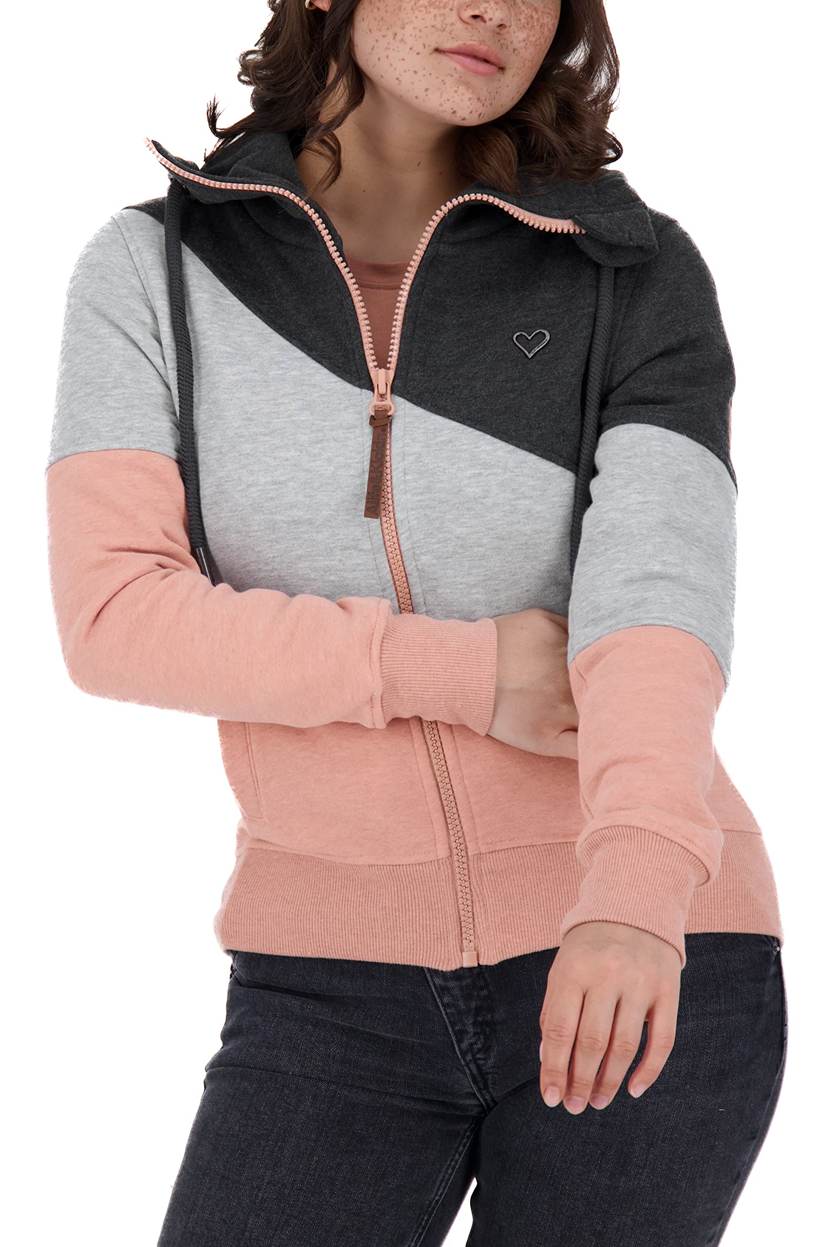 alife & kickin Bluza damska bluza rekreacyjna bluza z zamkiem błyskawicznym XS-XXL Kobiety Steffiak A Sweatjacket