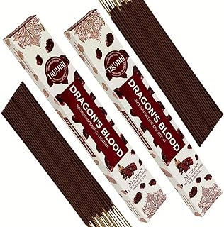 Dragons Blood Incense Sticks for Protection - Total 40 Insence-Sticks - Dual Pack of 20 Insense - Inciensos - Inscents - Natural Non Toxic Ingredients - Incents - Incence - Inscense - Insents