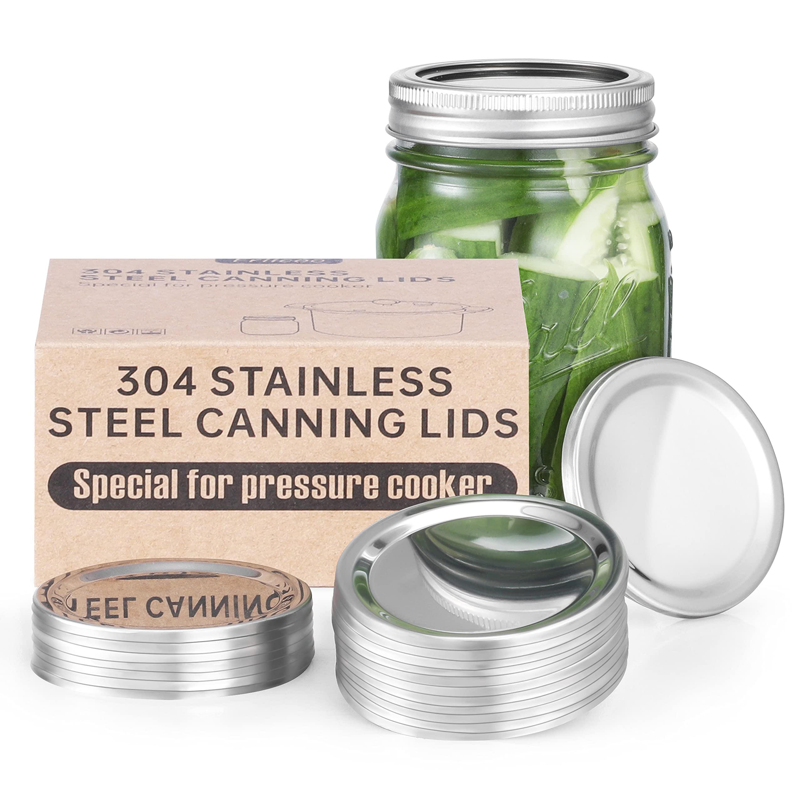 Buy 304 Stainless Steel Wide Mouth Canning Lids, Special for Pressure