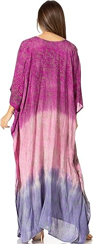 Miniatura 2 de Sakkas Tacy - Vestido largo casual de verano para mujer, estilo bohemio, caftán, caftán